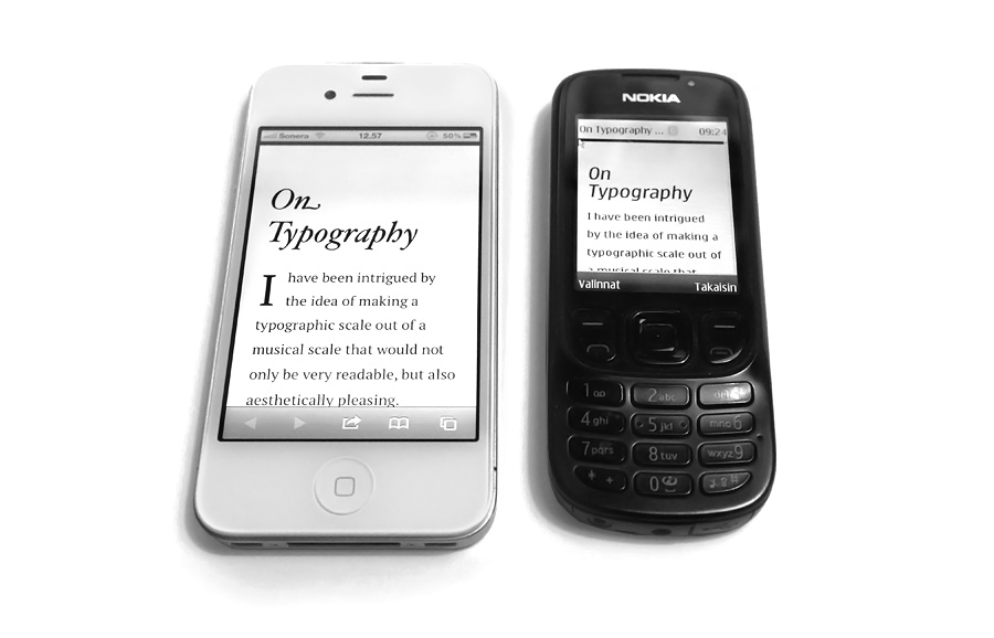 Viewed on iPhone 4 and Nokia 6303i